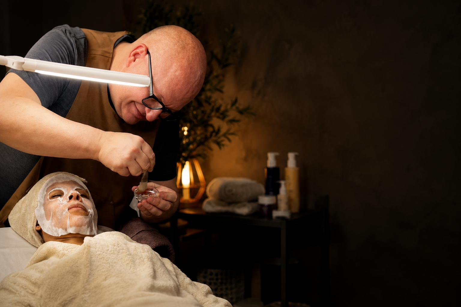 Skin Care Treatment in warmer Atmosphäre